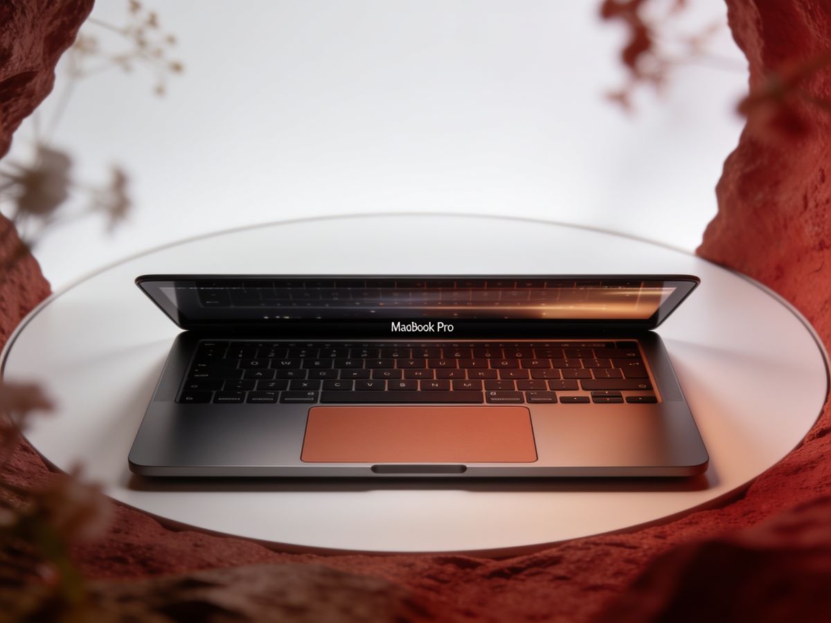 Apple MacBook Pro product shoot in cyclorama